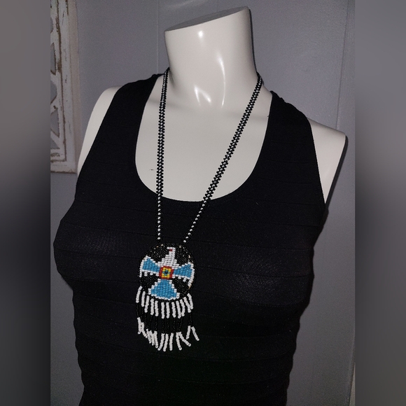 Beaded Thunderbird Necklace - Picture 6 of 6